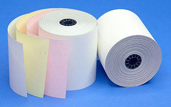 3 1/4" x 75' 3-ply paper roll