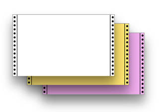 9 1/2" x 5 1/2" 3 ply fan fold sheet paper