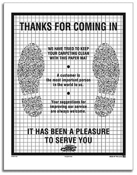 Caats™ brand - poly-back floor mat - footprint - winter