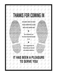 Plastic coated floor mats