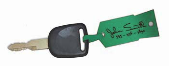 Self-locking key tags (form slkt)