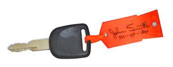 Self-locking key tags (form slkt)