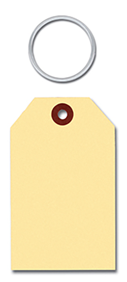 Manila key tags with 7/8" ring separate