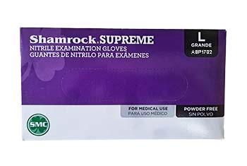 Powder & latex free blue nitrile x3 gloves