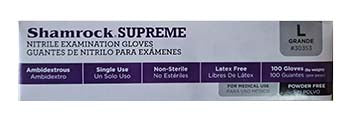Powder & latex free blue nitrile x3 gloves