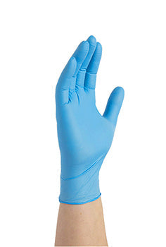 Powder & latex free blue nitrile x3 gloves