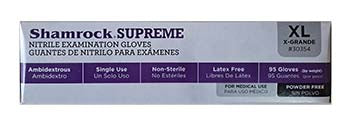 Powder & latex free blue nitrile x3 gloves