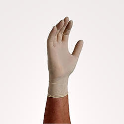Powder free latex gloves
