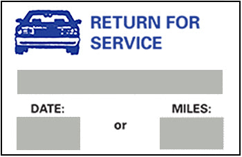 Caats™ brand - stock static cling reminders - return for service
