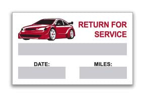 Caats™ brand - stock static cling reminders - return for service