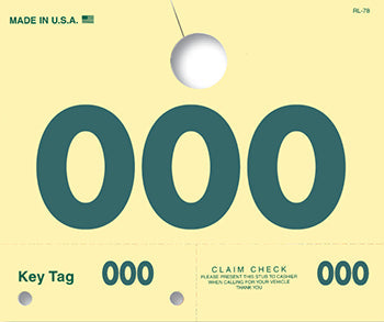 Caats™ brand - 3 digit service dispatch tags (rl-78)