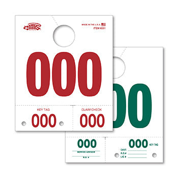 Caats™ brand - 3 digit white service dispatch numbers (sdn-3)