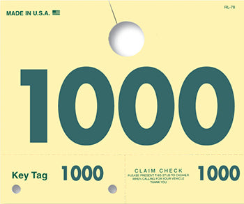 Caats™ brand - 4 digit service dispatch tags (rl-78)