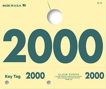 Caats™ brand - 4 digit service dispatch tags (rl-78)