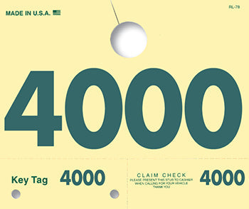 Caats™ brand - 4 digit service dispatch tags (rl-78)