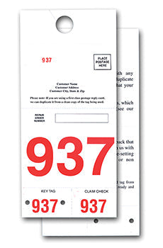 Red 3-digit - adver tags 5-part dispatch numbers