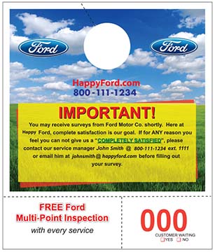 Caats™ brand - custom white service dispatch numbers