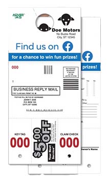 Adver-tag™ brand - 5-part coupon dispatch numbers - premium stock