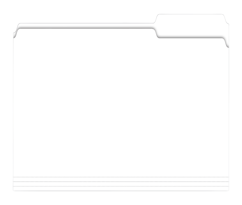 Filerite Brand - 3 Tab File Folders - Plain - White