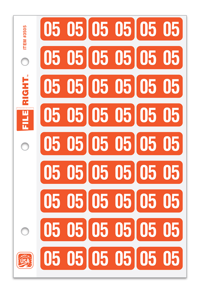 File Right™ Brand - 05 Year Labels