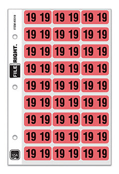File Right™ Brand - 19 Year Labels