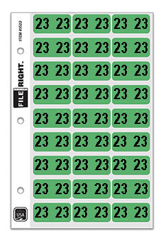 File Right™ Brand - 23 Year Labels