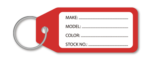 Economical plastic key tags