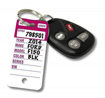Top stripe key tags - form 255