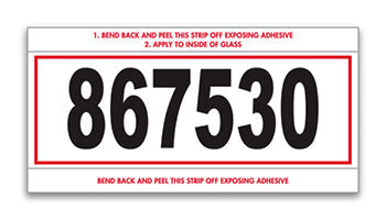Stock number mini signs - imprinted