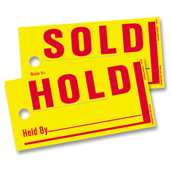 Sold / hold tags - jumbo - form 850