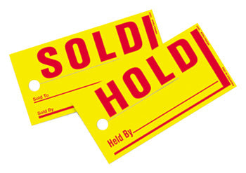 Sold / hold tags - mini - form 855