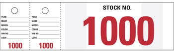 Vehicle stock number