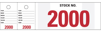 Vehicle stock number
