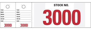 Vehicle stock number