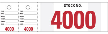 Vehicle stock number