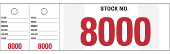 Vehicle stock number