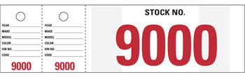 Vehicle stock number