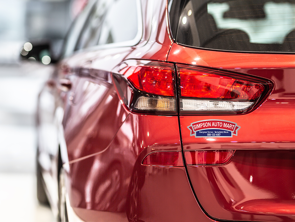 Auto decals - chrome polyester