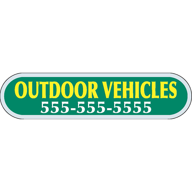 Domed auto decals - clear