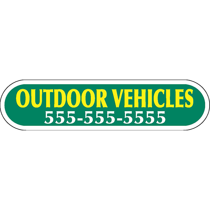 Domed auto decals - white
