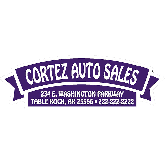 Domed auto decals - white