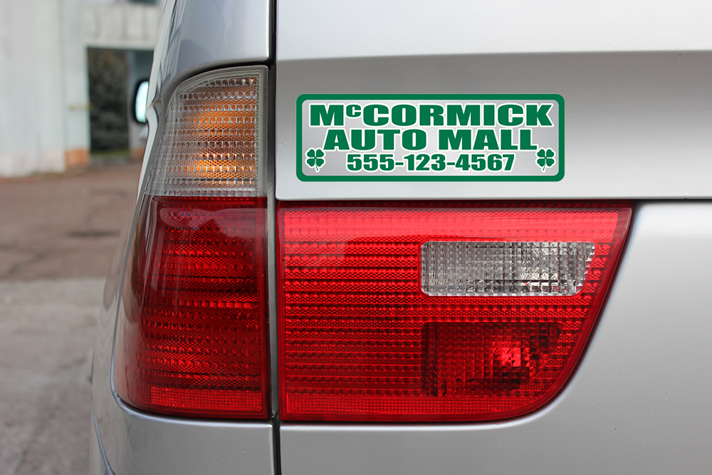 Domed auto decals - chrome