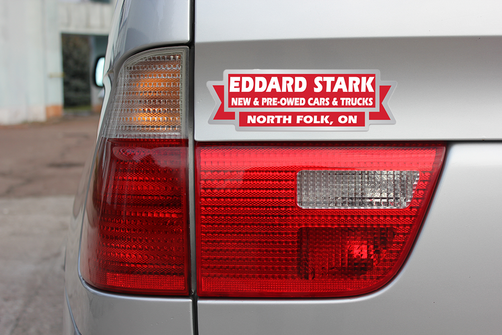 Domed auto decals - chrome
