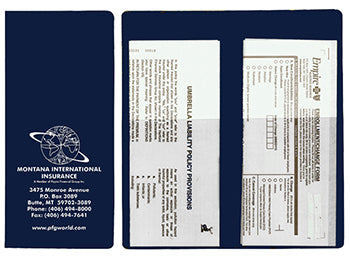Custom vinyl policy  booklet style holder