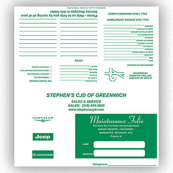 Custom paper document holder (vehicle paper wallets)