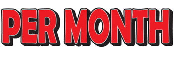 Giant magnetic slogan - per month