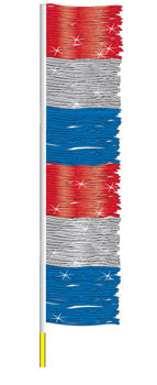 Ground pennants - metallic fringe