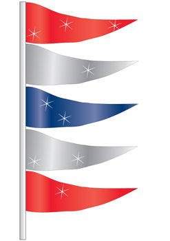 Metallic antenna flag
