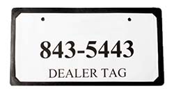 Temporary tag holder