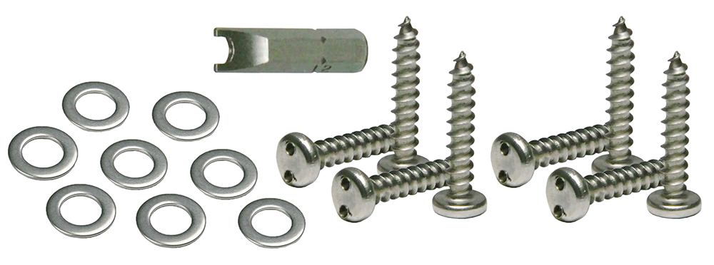 Tamper-Proof License Plate Mounting Kit